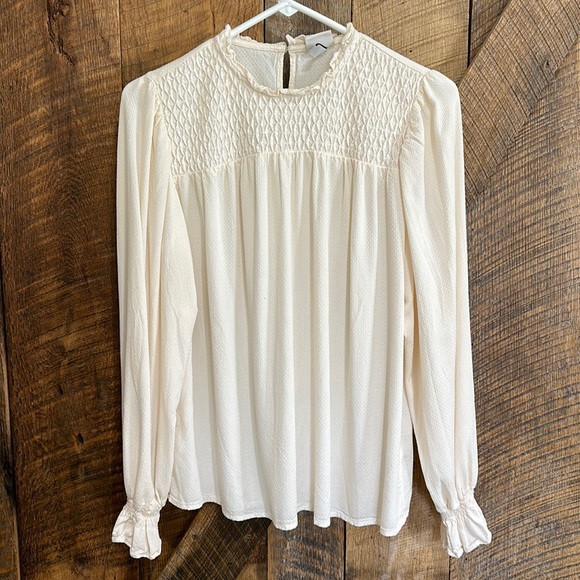 A New Day smocked long sleeve top size medium - Picture 1 of 6